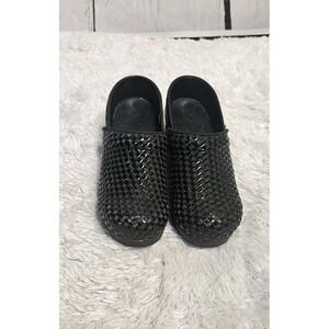 Sanita Women's Woven Black Danish Clogs Size‎ 38